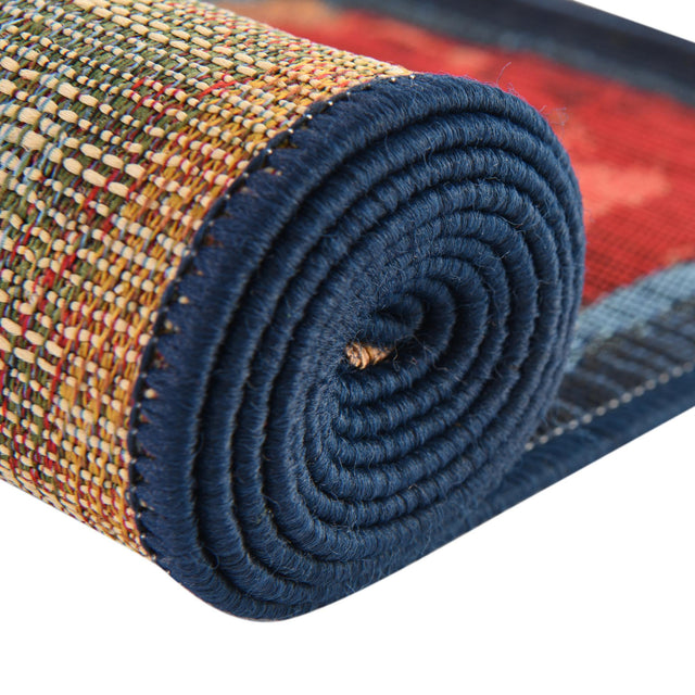 Multicolor 2' 2 x 3' 1 Outdoor Modern Rectangle Area Rug Weather Resistant for Patio, Deck, Terrace, Balcony, Porch 100% Polypropylene Modern Outside Carpet for Sale at Rug Engine