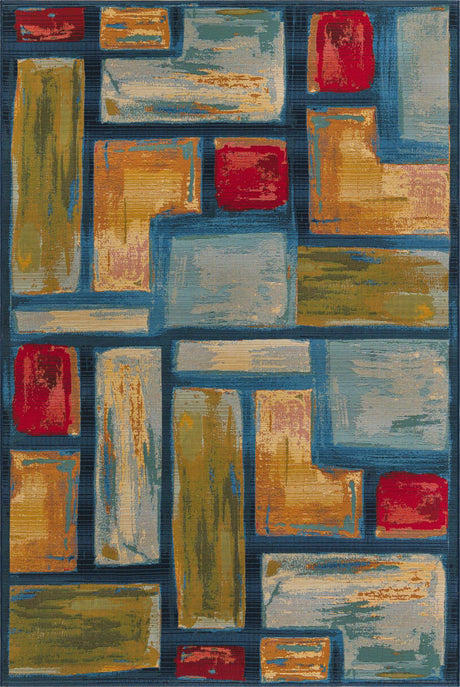 Multicolor 5' 3 x 8' Outdoor Modern Rectangle Rug