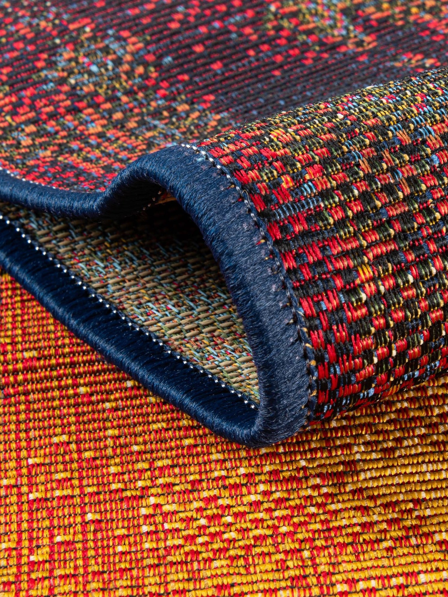Multicolor 2' 7 x 10' Outdoor Modern Runner Area Rug Weather Resistant for Patio, Deck, Terrace, Balcony, Porch 100% Polypropylene Modern Outside Carpet for Sale at Rug Engine