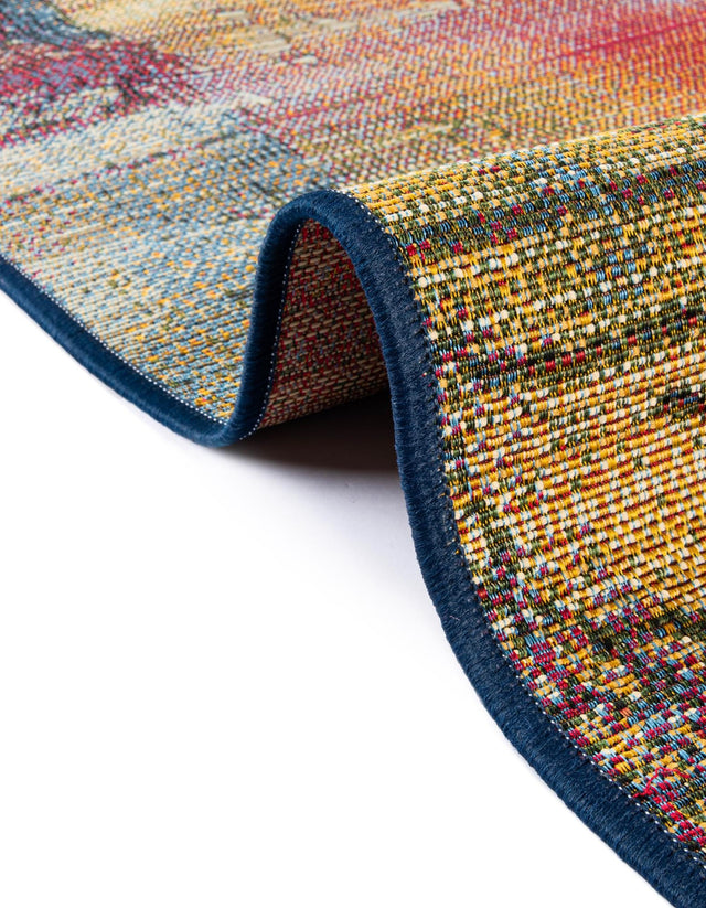Multicolor 2' x 5' Outdoor Modern Runner Area Rug Weather Resistant for Patio, Deck, Terrace, Balcony, Porch 100% Polypropylene Modern Outside Carpet for Sale at Rug Engine