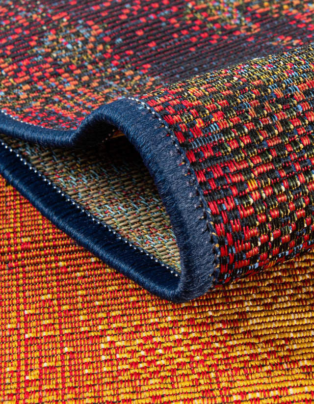 Multicolor 6' 1 x 6' 1 Outdoor Modern Square Rug