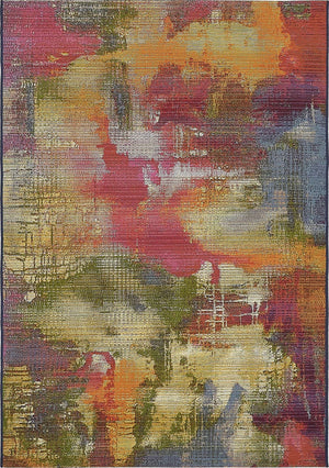 Multicolor 4' 1 x 6' 1 Outdoor Modern Rectangle Rug