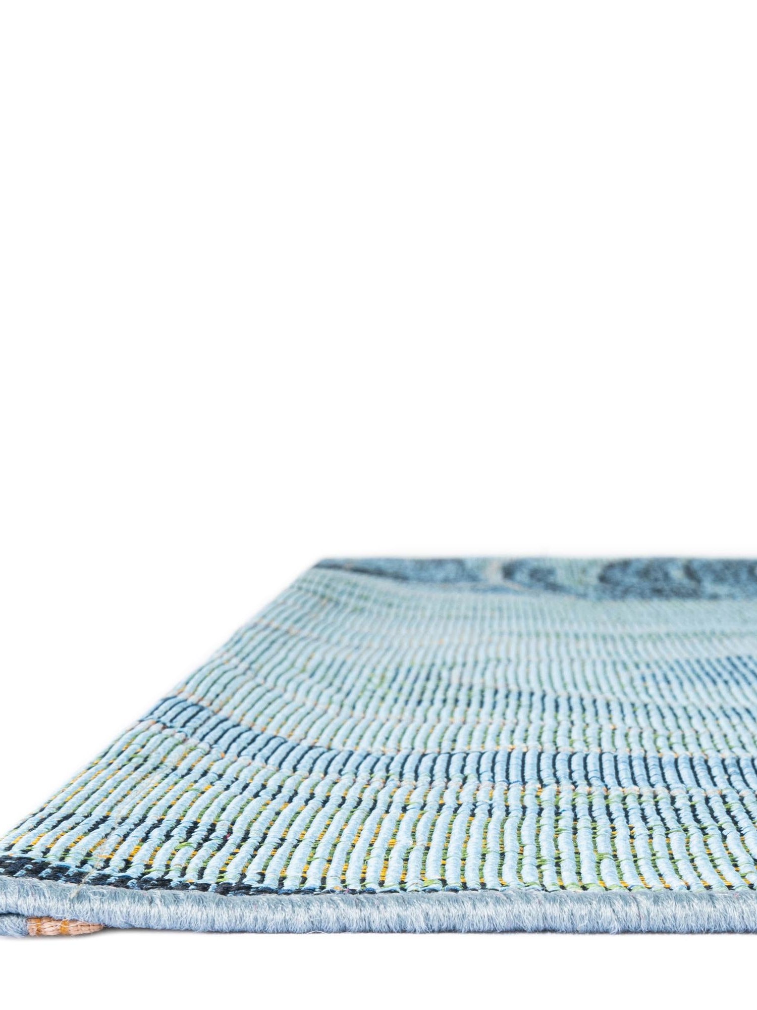 Light Blue 2' 2 x 3' 1 Outdoor Modern Rectangle Area Rug Weather Resistant for Patio, Deck, Terrace, Balcony, Porch