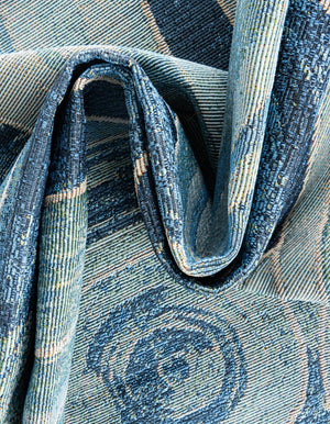 Light Blue 4' 1 x 6' 1 Outdoor Modern Rectangle Rug