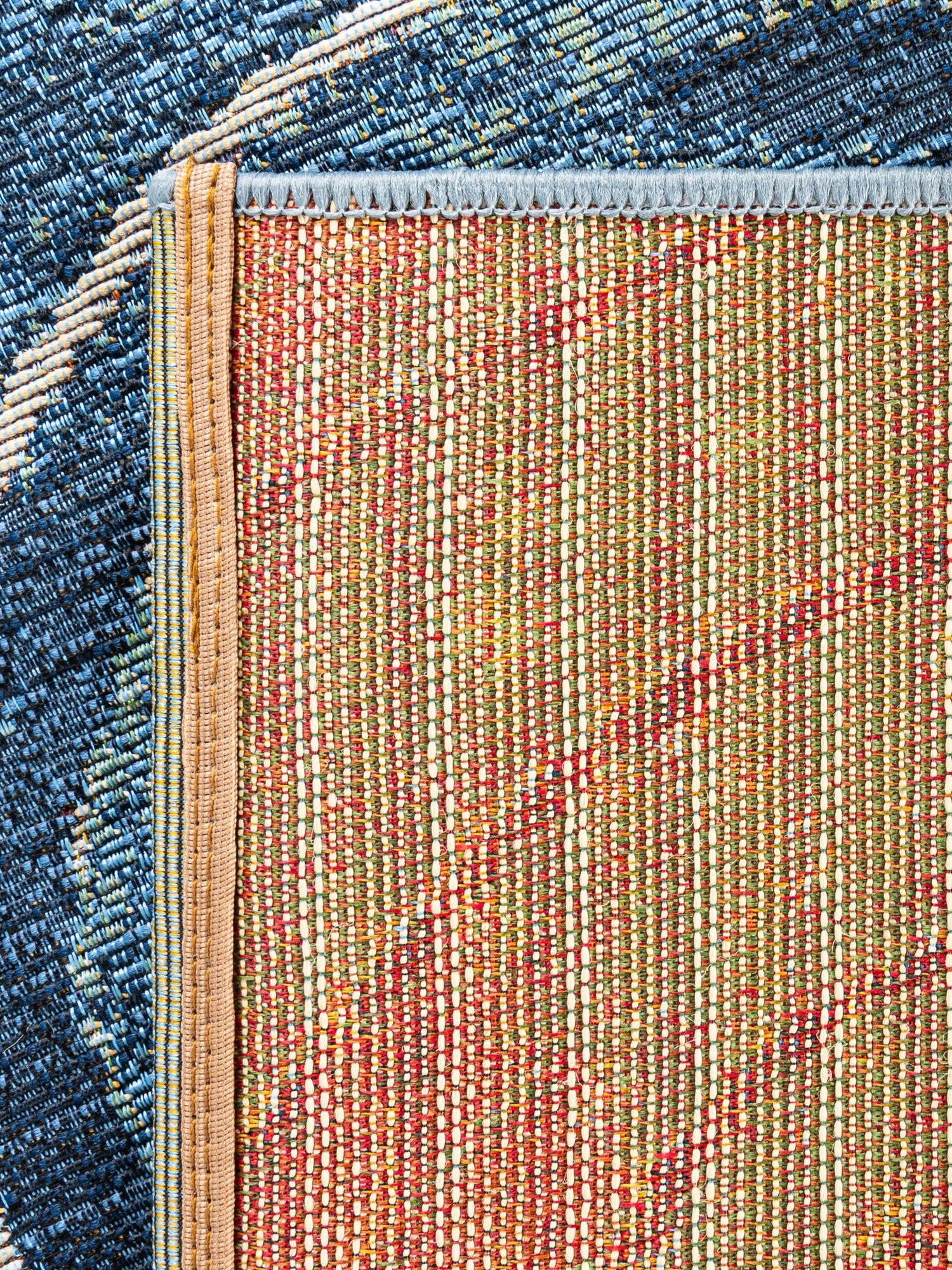 Light Blue 2' 2 x 3' 1 Outdoor Modern Rectangle Area Rug Weather Resistant for Patio, Deck, Terrace, Balcony, Porch