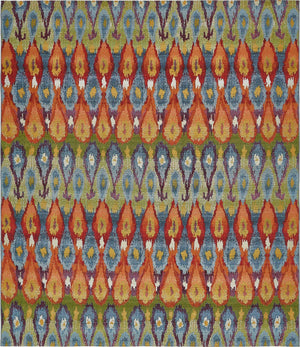 Multicolor 10' x 12' 2 Outdoor Modern Rectangle Rug