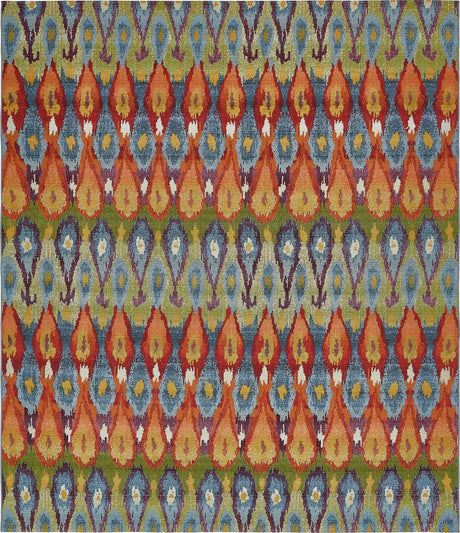 Multicolor 10' x 12' 2 Outdoor Modern Rectangle Rug
