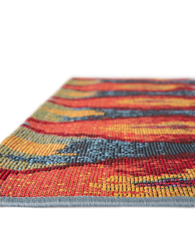 Multicolor 10' x 10' Outdoor Modern Square Rug