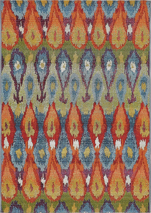 Multicolor 4' 1 x 6' 1 Outdoor Modern Rectangle Rug