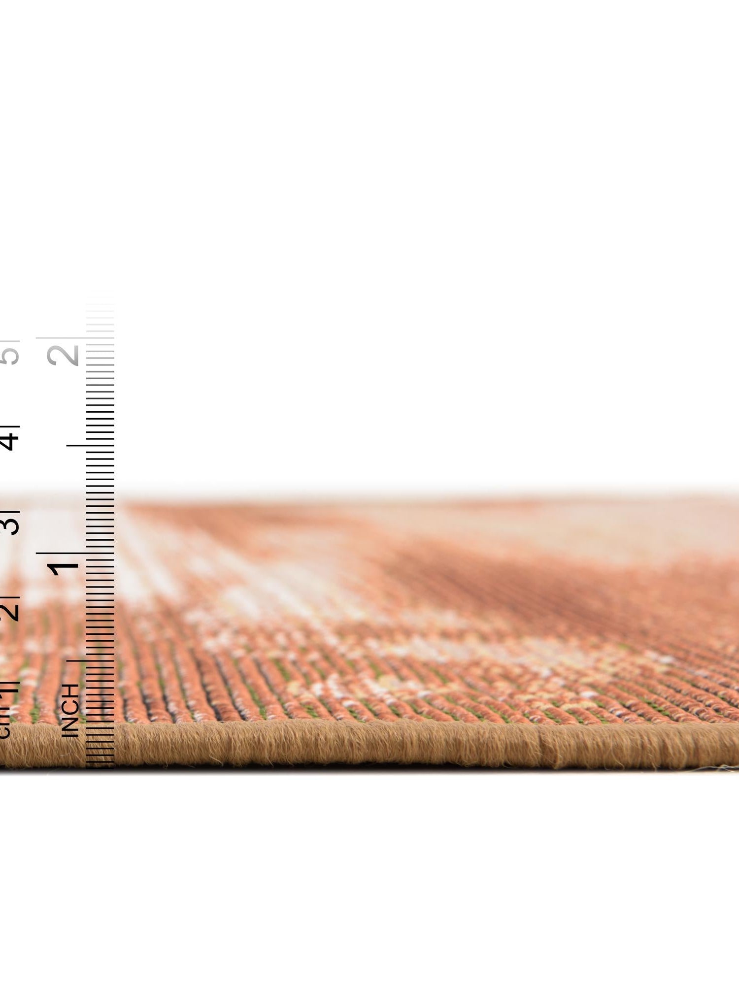 Brown 4' 1 x 6' 1 Outdoor Modern Rectangle Area Rug Weather Resistant for Patio, Deck, Terrace, Balcony, Porch 100% Polypropylene Modern Outside Carpet for Sale at Rug Engine