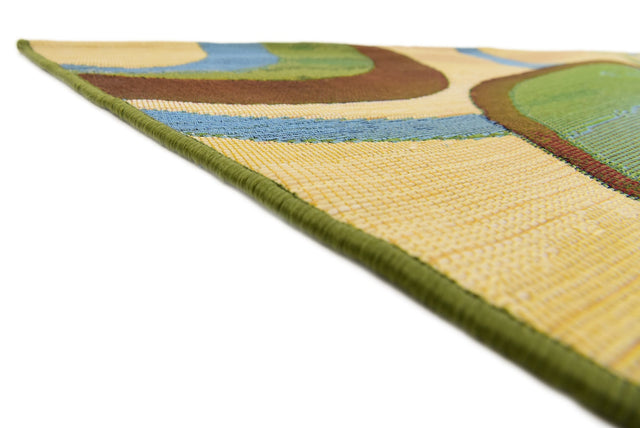 Beige 10' x 12' 2 Outdoor Modern Rectangle Rug