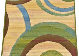 Beige 2' x 6' 1 Outdoor Modern Runner Rug