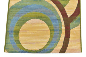 Beige 2' x 6' 1 Outdoor Modern Runner Rug