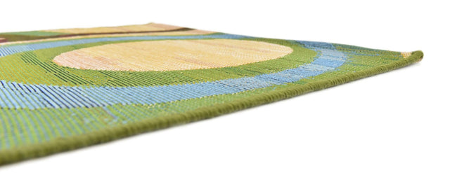 Beige 2' x 6' 1 Outdoor Modern Runner Rug