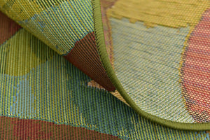 Beige 8' x 8' Outdoor Modern Round Rug