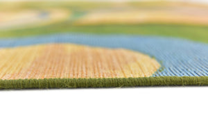 Beige 5' 3 x 8' Outdoor Modern Rectangle Area Rug Weather Resistant for Patio, Deck, Terrace, Balcony, Porch 100% Polypropylene Modern Outside Carpet for Sale at Rug Engine
