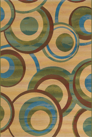 Beige 5' 3 x 8' Outdoor Modern Rectangle Area Rug Weather Resistant for Patio, Deck, Terrace, Balcony, Porch 100% Polypropylene Modern Outside Carpet for Sale at Rug Engine