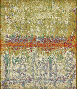Multicolor 10' x 12' 2 Outdoor Modern Rectangle Area Rug Weather Resistant for Patio, Deck, Terrace, Balcony, Porch 100% Polypropylene Modern Outside Carpet for Sale at Rug Engine