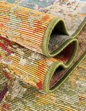 Multicolor 2' x 3' 11 Outdoor Modern Runner Area Rug Weather Resistant for Patio, Deck, Terrace, Balcony, Porch 100% Polypropylene Modern Outside Carpet for Sale at Rug Engine