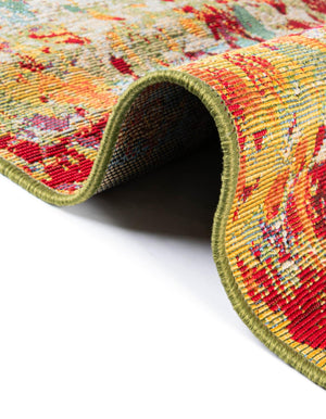 Multicolor 3' 3 x 3' 3 Outdoor Modern Round Area Rug Weather Resistant for Patio, Deck, Terrace, Balcony, Porch 100% Polypropylene Modern Outside Carpet for Sale at Rug Engine