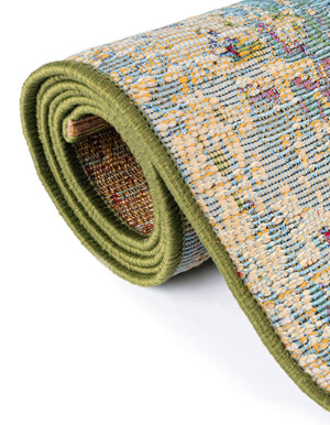 Multicolor 6' 1 x 6' 1 Outdoor Modern Round Area Rug Weather Resistant for Patio, Deck, Terrace, Balcony, Porch 100% Polypropylene Modern Outside Carpet for Sale at Rug Engine