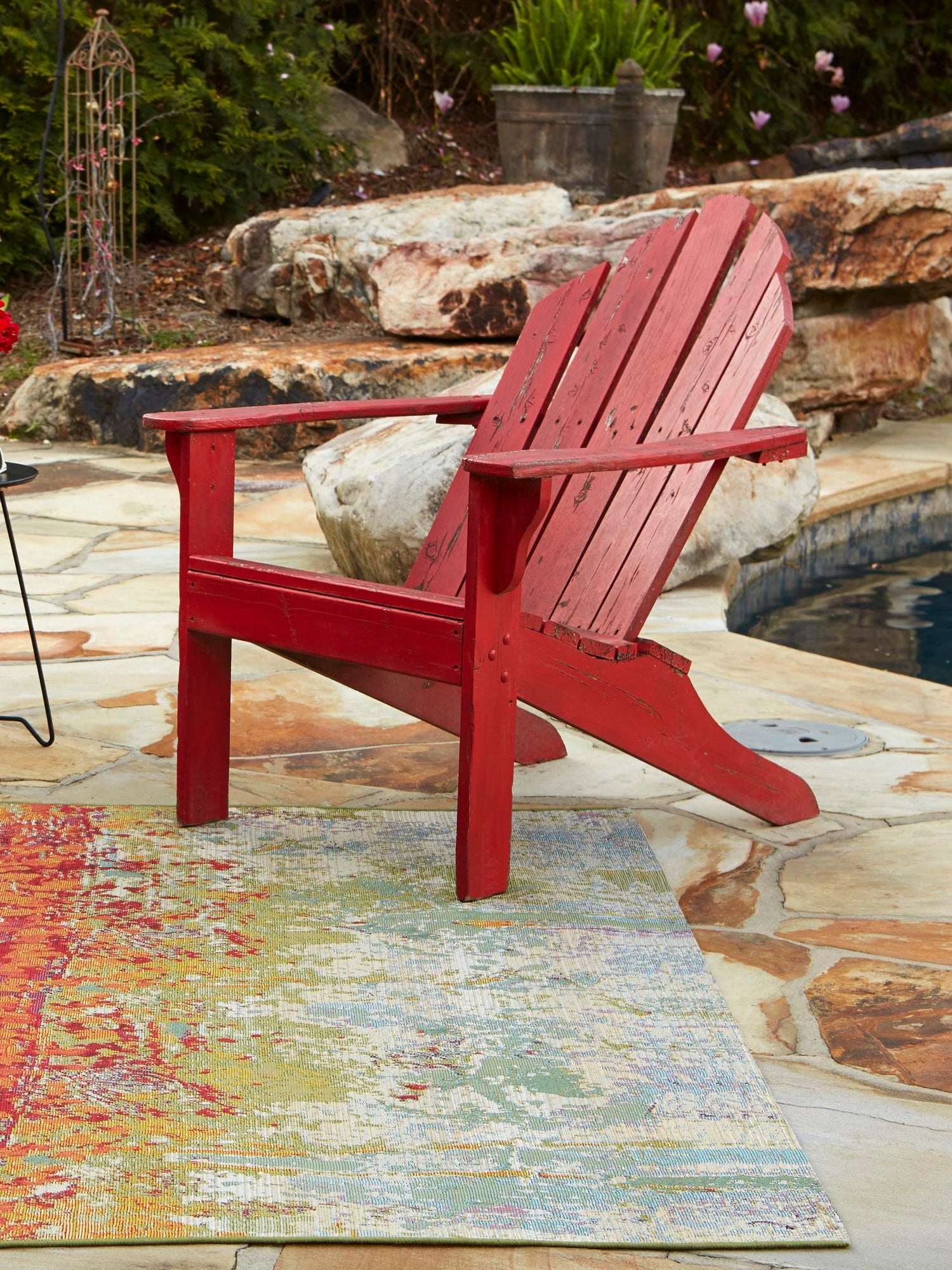 Multicolor 10' x 10' Outdoor Modern Square Area Rug Weather Resistant for Patio, Deck, Terrace, Balcony, Porch 100% Polypropylene Modern Outside Carpet for Sale at Rug Engine