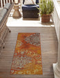 Brown 2' x 6' 1 Outdoor Modern Runner Area Rug Weather Resistant for Patio, Deck, Terrace, Balcony, Porch 100% Polypropylene Modern Outside Carpet for Sale at Rug Engine