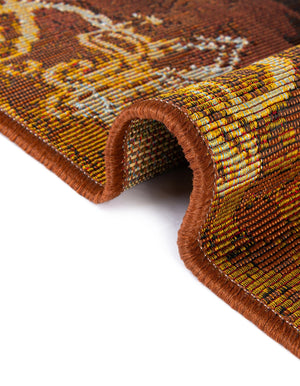 Brown 2' x 6' 1 Outdoor Modern Runner Area Rug Weather Resistant for Patio, Deck, Terrace, Balcony, Porch 100% Polypropylene Modern Outside Carpet for Sale at Rug Engine
