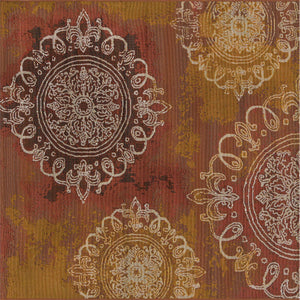 Rust Red 6' 1 x 6' 1 Outdoor Modern Square Area Rug Weather Resistant for Patio, Deck, Terrace, Balcony, Porch 100% Polypropylene Modern Outside Carpet for Sale at Rug Engine