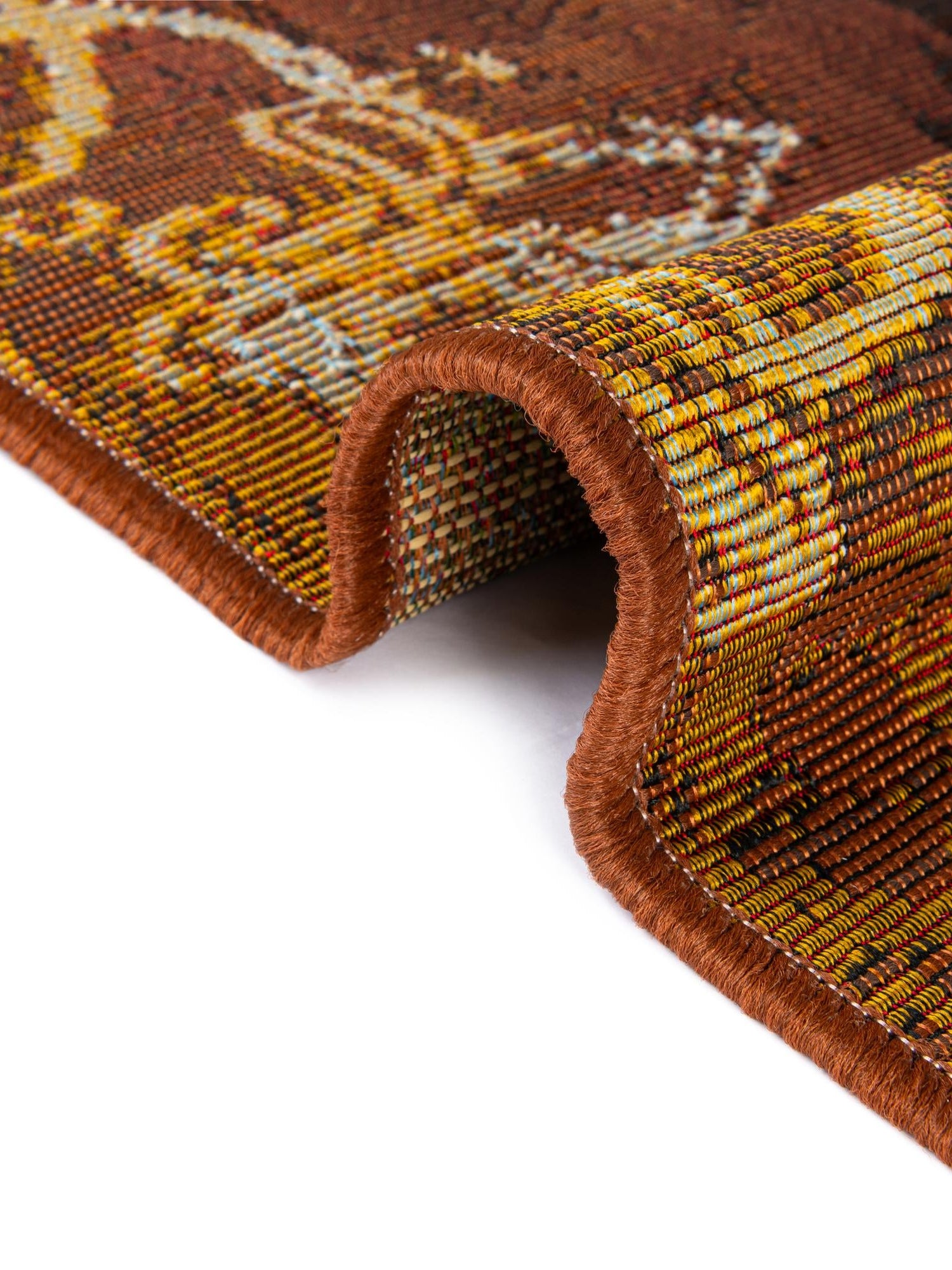 Rust Red 2' 2 x 3' 1 Outdoor Modern Rectangle Area Rug Weather Resistant for Patio, Deck, Terrace, Balcony, Porch 100% Polypropylene Modern Outside Carpet for Sale at Rug Engine