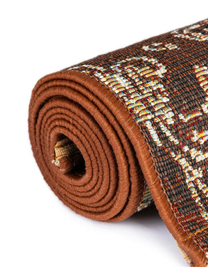 Rust Red 10' x 12' 2 Outdoor Modern Rectangle Area Rug Weather Resistant for Patio, Deck, Terrace, Balcony, Porch 100% Polypropylene Modern Outside Carpet for Sale at Rug Engine