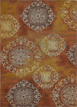 Rust Red 8' x 11' 4 Outdoor Modern Rectangle Area Rug Weather Resistant for Patio, Deck, Terrace, Balcony, Porch 100% Polypropylene Modern Outside Carpet for Sale at Rug Engine