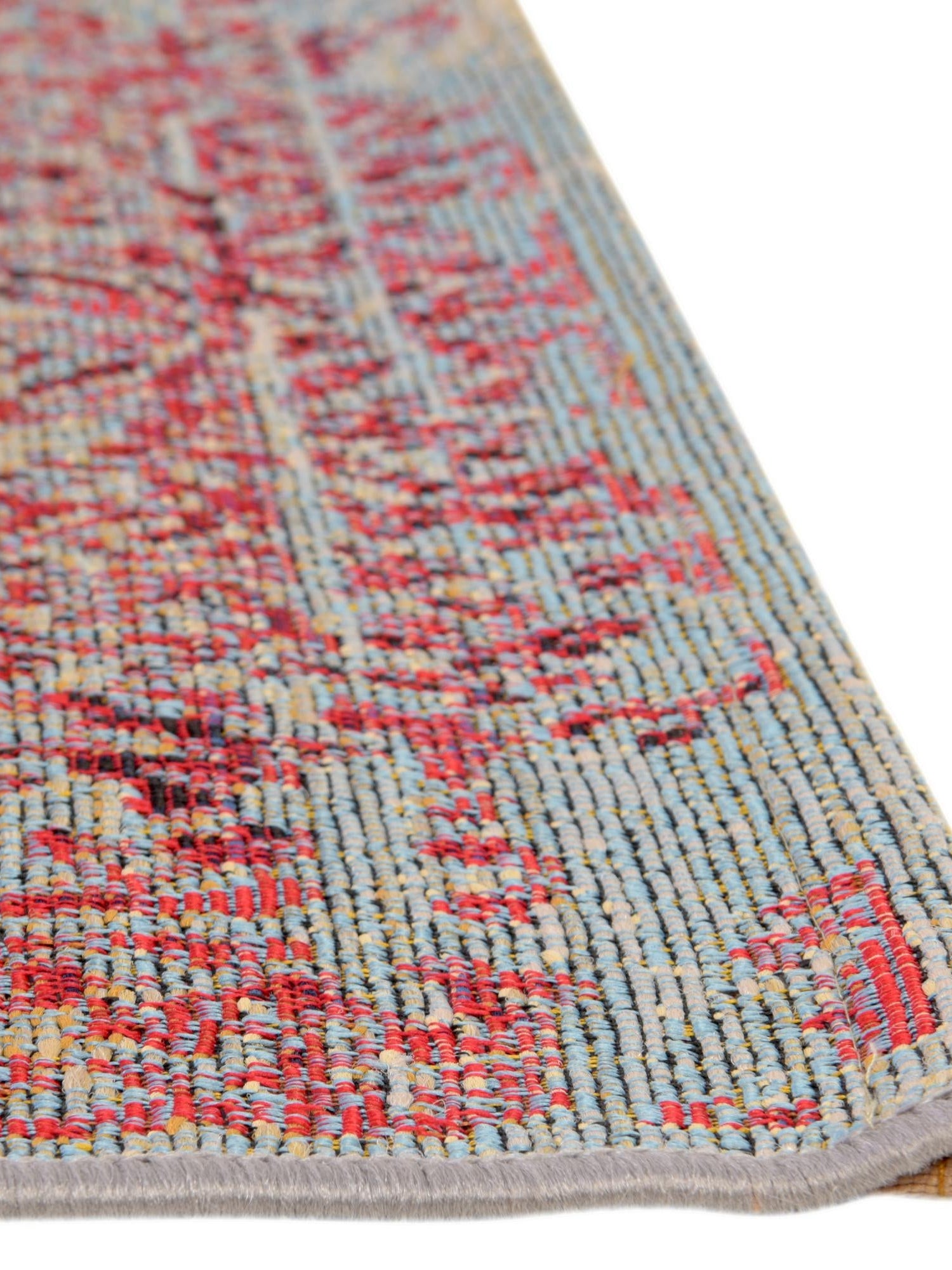 Light Blue 2' 2 x 3' 1 Outdoor Botanical Rectangle Area Rug Weather Resistant for Patio, Deck, Terrace, Balcony, Porch