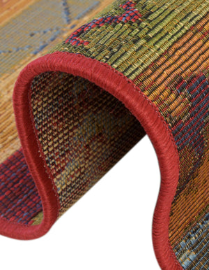 Multicolor 8' x 8' Outdoor Modern Round Area Rug Weather Resistant for Patio, Deck, Terrace, Balcony, Porch 100% Polypropylene Modern Outside Carpet for Sale at Rug Engine