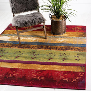Multicolor 12' x 12' Outdoor Modern Square Area Rug Weather Resistant for Patio, Deck, Terrace, Balcony, Porch 100% Polypropylene Modern Outside Carpet for Sale at Rug Engine