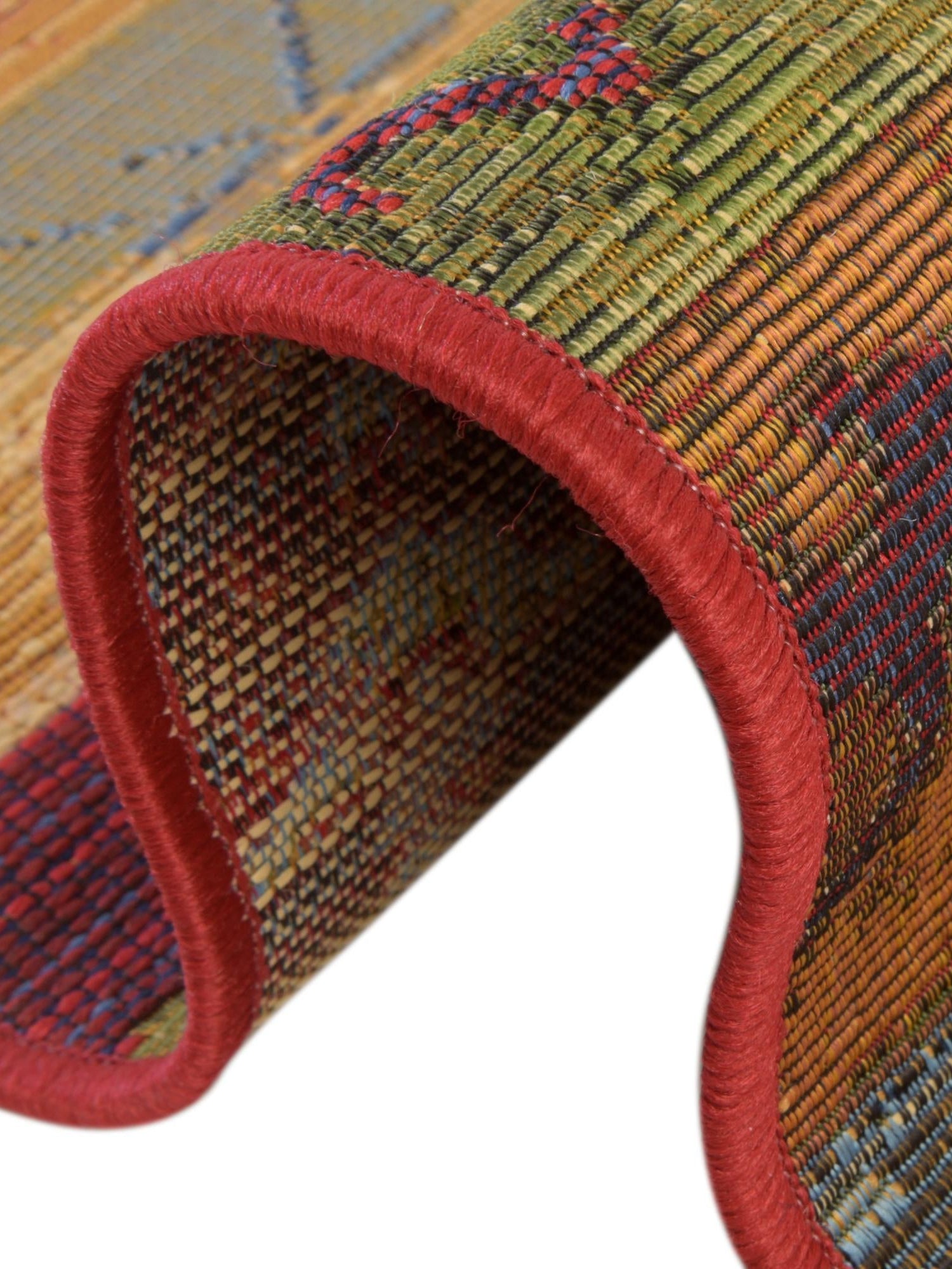 Multicolor 5' 3 x 5' 3 Outdoor Modern Square Area Rug Weather Resistant for Patio, Deck, Terrace, Balcony, Porch 100% Polypropylene Modern Outside Carpet for Sale at Rug Engine