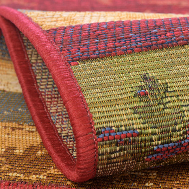 Multicolor 8' x 10' Outdoor Modern Rectangle Rug