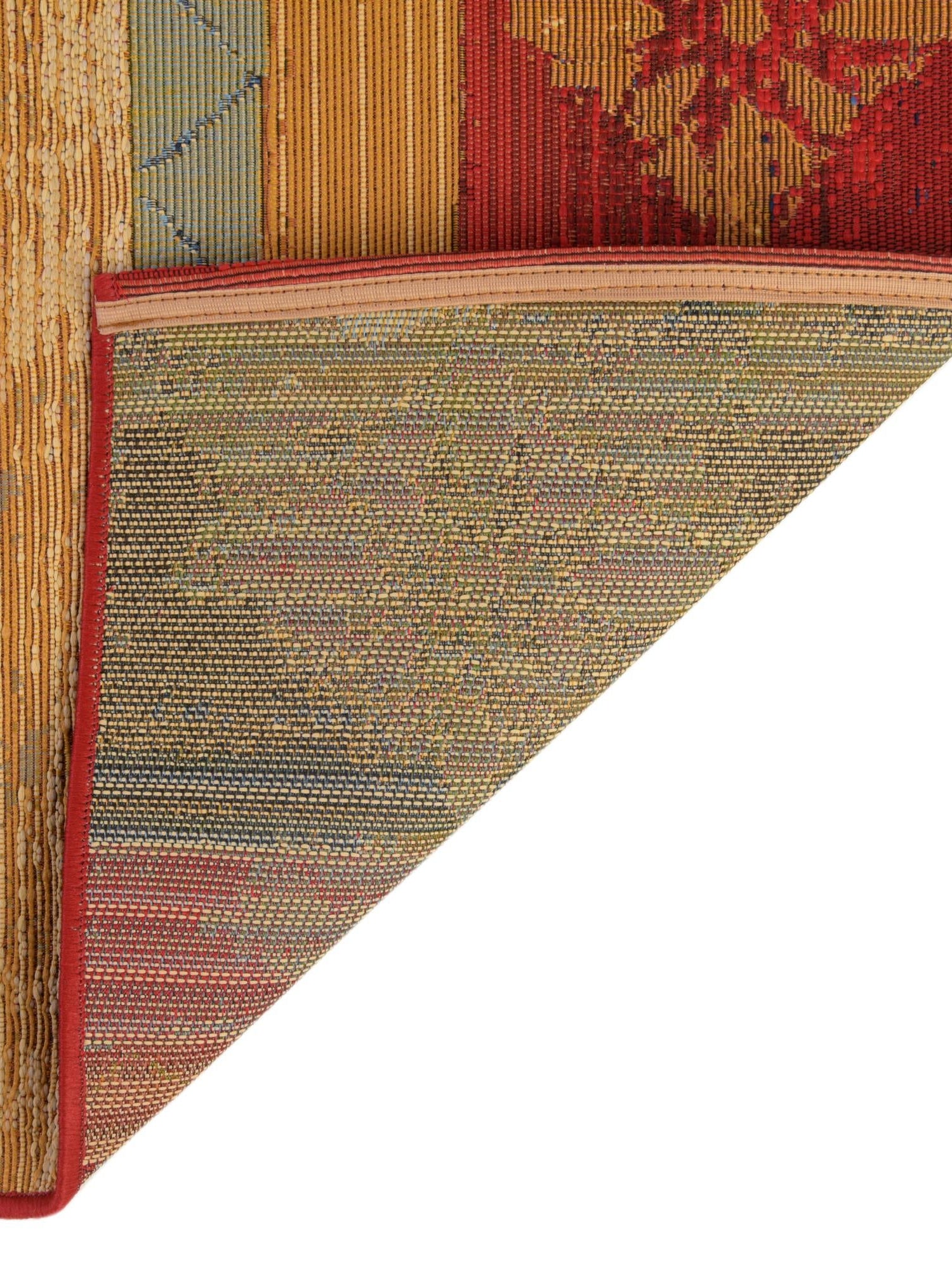 Multicolor 7' 1 x 10' Outdoor Modern Rectangle Area Rug Weather Resistant for Patio, Deck, Terrace, Balcony, Porch 100% Polypropylene Modern Outside Carpet for Sale at Rug Engine