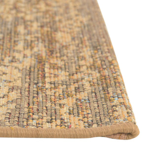 Beige 2' 7 x 5' 3 Outdoor Botanical Runner Area Rug Weather Resistant for Patio, Deck, Terrace, Balcony, Porch Polypropylene Garden Floral Tropical Carpet for Sale at Rug Engine