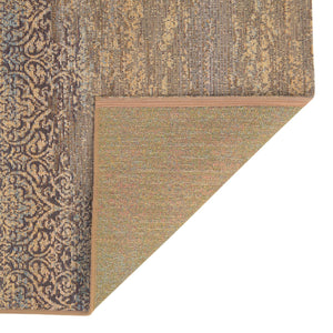 Beige 2' x 6' 1 Outdoor Botanical Runner Area Rug Weather Resistant for Patio, Deck, Terrace, Balcony, Porch Polypropylene Garden Floral Tropical Carpet for Sale at Rug Engine