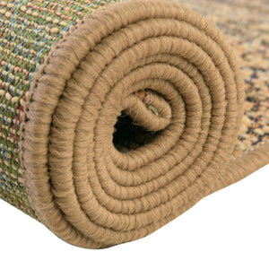 Beige 8' x 8' Outdoor Botanical Round Area Rug Weather Resistant for Patio, Deck, Terrace, Balcony, Porch Polypropylene Garden Floral Tropical Carpet for Sale at Rug Engine