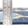 Blue 2' 7 x 5' 3 Outdoor Trellis Runner Area Rug Weather Resistant for Patio, Deck, Terrace, Balcony, Porch Geometric Design Water Safe Outside Carpet for Sale at Rug Engine
