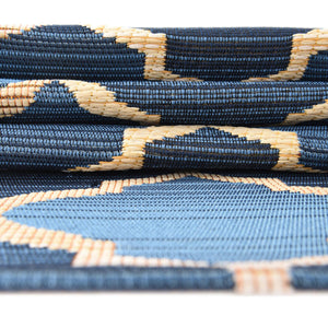 Blue 2' 7 x 5' 3 Outdoor Trellis Runner Area Rug Weather Resistant for Patio, Deck, Terrace, Balcony, Porch Geometric Design Water Safe Outside Carpet for Sale at Rug Engine