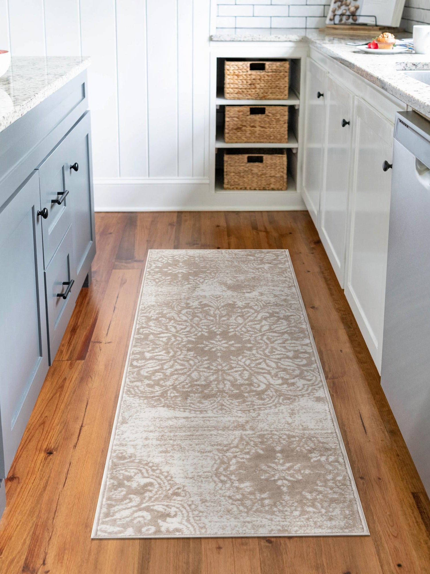Beige 3' 3 x 16' 5 Sofia Runner Area Rug Durable Easy Clean Stain Resistant Unique Carpet for Affordable Interior Home Design for Sale at Rug Engine
