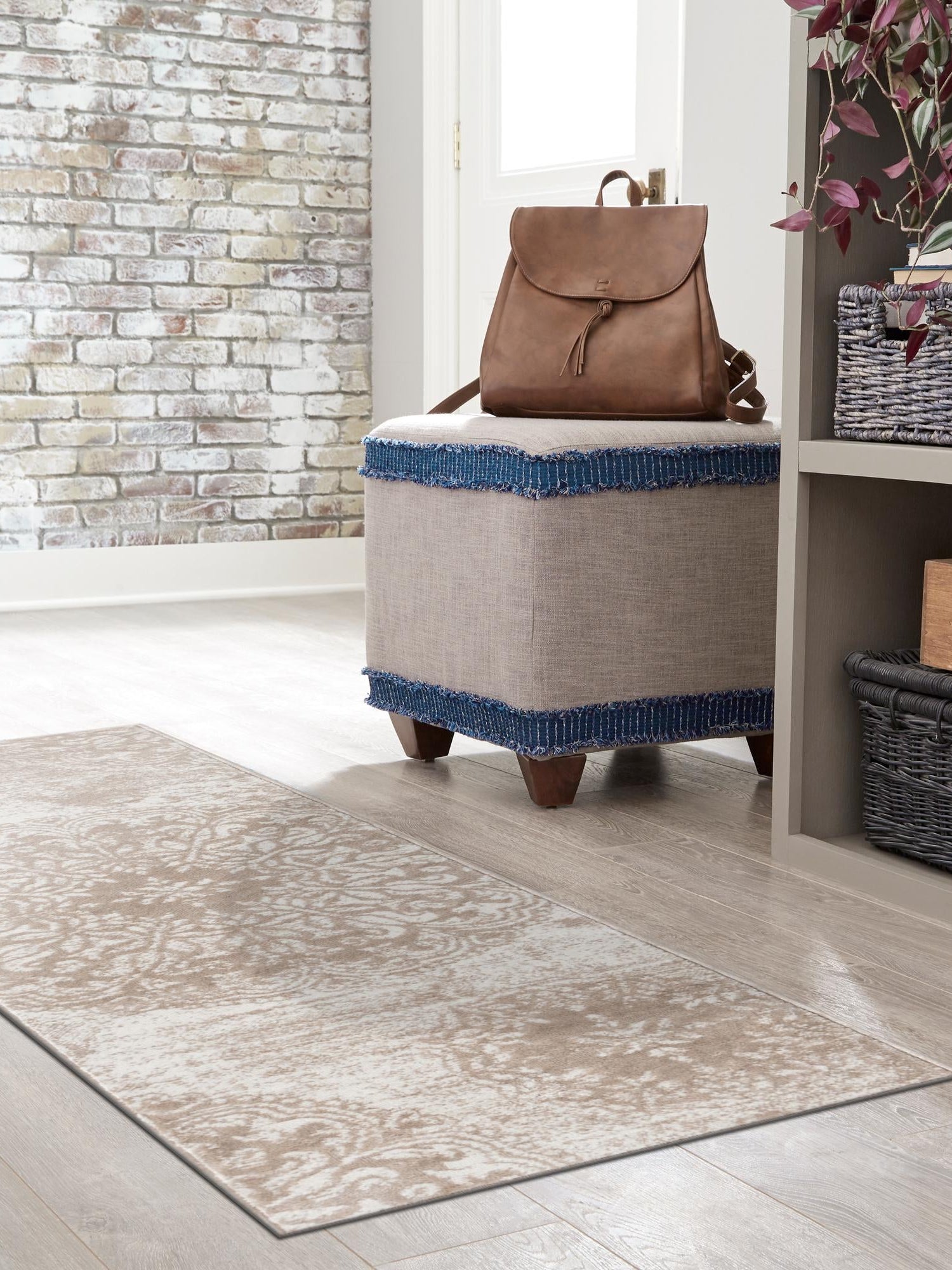 Beige 3' 3 x 16' 5 Sofia Runner Area Rug Durable Easy Clean Stain Resistant Unique Carpet for Affordable Interior Home Design for Sale at Rug Engine
