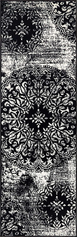 Black 2' x 7' Sofia Runner Rug