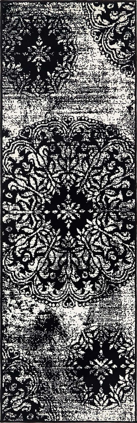 Black 2' x 7' Sofia Runner Rug