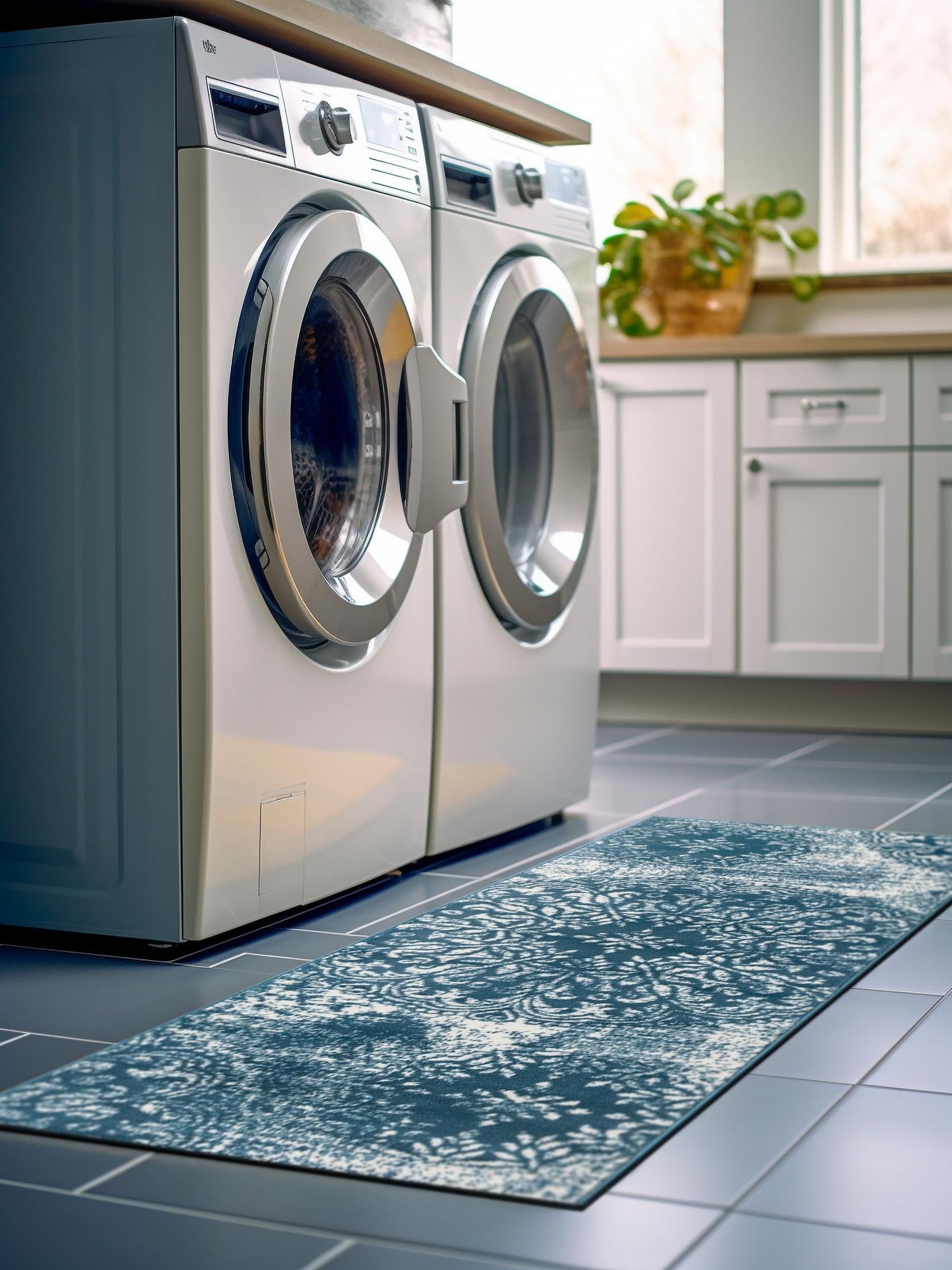 Blue 2' x 6' 7 Sofia Runner Area Rug Durable Easy Clean Stain Resistant Unique Carpet for Affordable Interior Home Design for Sale at Rug Engine