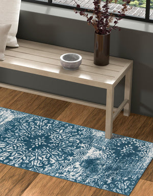 Blue 3' 3 x 20' Sofia Runner Rug