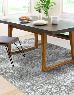 Gray 7' 1 x 10' Sofia Rectangle Area Rug Durable Easy Clean Stain Resistant Unique Carpet for Affordable Interior Home Design for Sale at Rug Engine